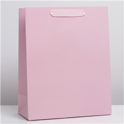 Пакет подарочный розовый, 31*40 см
