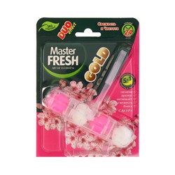 Блок для унитаза Master FRESH, DUO EFFECT 5в1 формула GOLD, сакура, 1 шт