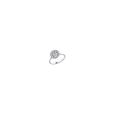 Кольцо из серебра с фианитами, 89010013