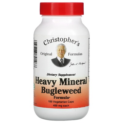 Christopher's Heavy Mineral Bugleweed Formula, 400 мг, 100 вегетарианских капсул