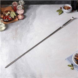 Шампур армянский, 72 см х 2 мм, металлическая ручка, рабочая часть 60 см