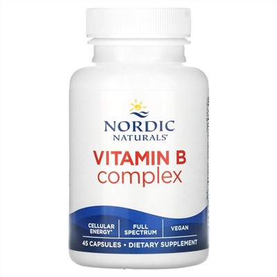 Nordic Naturals Vitamin B Complex, 45 Capsules