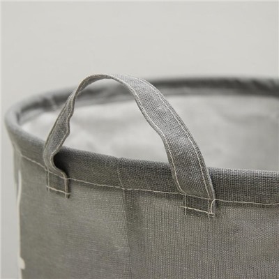 Корзина бельевая текстильная «Большая стирка», 35×45 см, цвет серый
