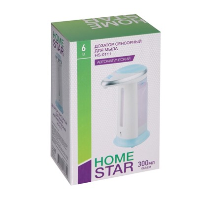 Дозатор бесконтактный HomeStar HS-0111, для мыла, 300 мл, 4хААА