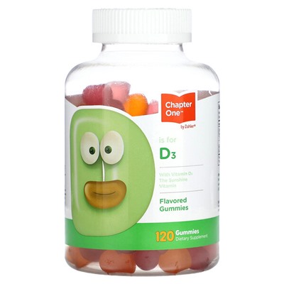 CHAPTER ONE Витамин D3, ароматизированный, 120 жевательных конфет