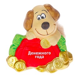 Керамика фигурка "Пёс с кошельком" 7х4,5х6,5 см