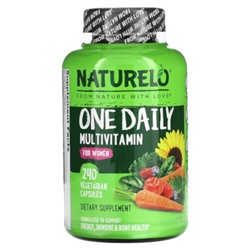 NATURELO Мультивитамины One Daily, для женщин, 240 вегетарианских капсул