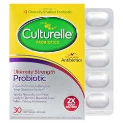 Culturelle Probiotics, Пробиотик максимальной силы, 20 миллиардов КОЕ, 30 вегетарианских капсул