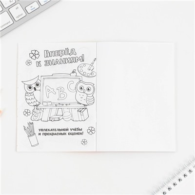 Подарочный набор на выпускной «Набор выпускника детского сада» : блокнот-раскраска, расписание уроков и восковые мелки 4 шт