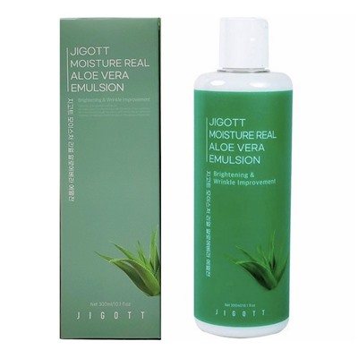 Jigott Увлажняющая эмульсия с экстрактом алоэ / Moisture Real Aloe Vera Emulsion, 300 мл