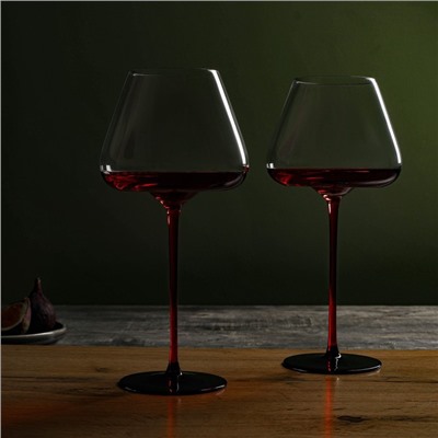 УЦЕНКА Бокал для вина "Амьен" 700 мл, 11,5х25 см, цвет красный