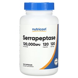 Nutricost Серрапептаза, 120 000 SPU, 120 капсул
