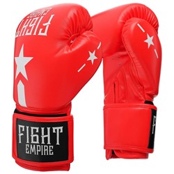 Перчатки боксёрские детские FIGHT EMPIRE, 6 унций, цвет красный, уценка