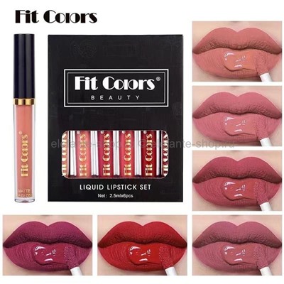 Набор жидких блесков для губ Fit Colors Liquid Lipstick Set 6in1 44933