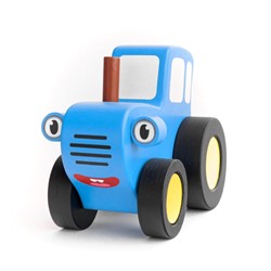 BochArt. Деревянная игрушка "Синий трактор" арт.ВТ1011