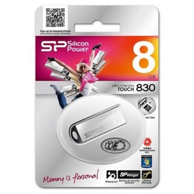 8Gb Silicon Power Touch 830 Silver (SP008GBUF2830V1S)