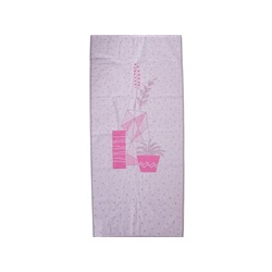 6с102.411ж1 Цветочный мотив (розово-сер) Полотенце махровое 67х150см
