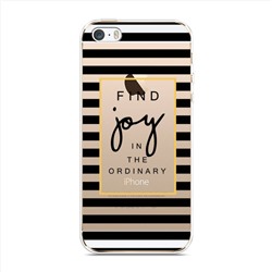 Силиконовый чехол Find joy in the ordinary на iPhone 5/5S/SE