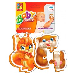 VladiToys. Мягкие магнитные пазлы (Baby puzzle) арт.VT3208-04 "Пушистики"