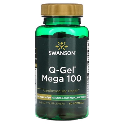 Swanson Q-Gel Mega 100, 100 мг, 60 мягких таблеток