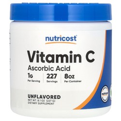 Nutricost Витамин С, без вкуса, 8,1 унции (227 г)
