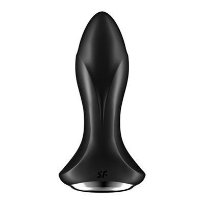 Анальная пробка с вибрацией и массажем бусинами  Satisfyer Rotator Plug1+ (Black)