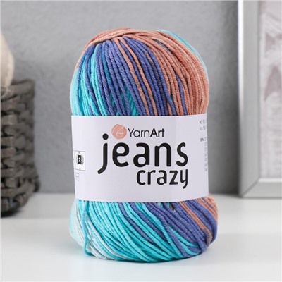 Пряжа "Jeans crazy" 55% хлопок, 45% акрил 160м/50гр (8207 голуб-джинс)