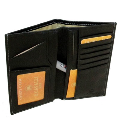 Кошелек кожаный с отделами для кредитных карт B.CAVALLI черный K 441