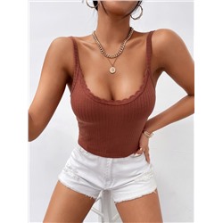 SHEIN Tall Cami Top mit Spitzenbesatz