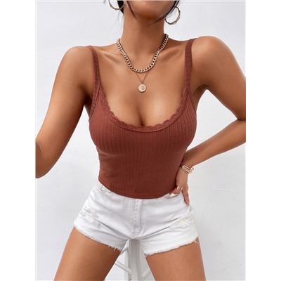 SHEIN Tall Cami Top mit Spitzenbesatz