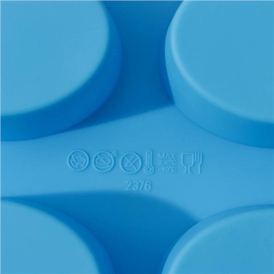 Форма силиконовая для выпечки Доляна «Эллипс гладкий», 28,5×17,2 см, 8 ячеек (7,4×5,2×3 см), цвет МИКС