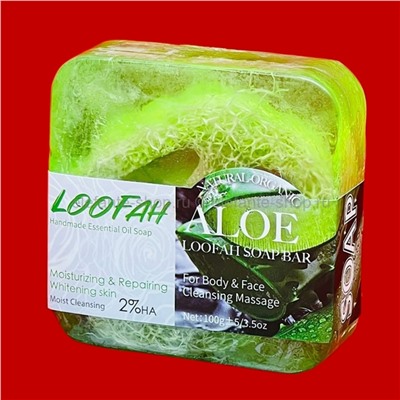 Мыло с эффектом пилинга LOOFAN Aloe Soap 100g (125)