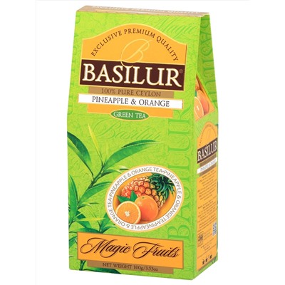 Чай зеленый Basilur Волшебные фрукты «Ананас и Апельсин», 100 г