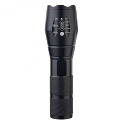 Фонарь Perfeo Colt, 5W LED, 5 режимов, ZOOM, металл, питание 3xAAA/3x18650, черный (PF_C3025)