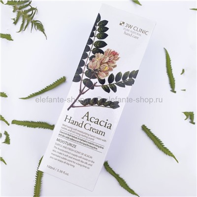 Крем для рук с соцветиями акации 3W Clinic Acacia Hand Cream 100ml (51)