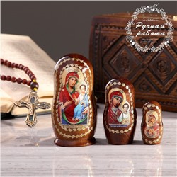 Матрёшка «Православная», 3 кукольная, Иверская, Казанская, Почаевская