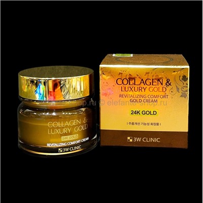 Крем для лица с золотом и коллагеном 3W Clinic Collagen Luxury Gold Cream 100g (125)