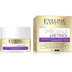 Eveline "24K Gold&Retinol" 50+ Концентрированный лифтинг-крем день/ночь (50мл).30