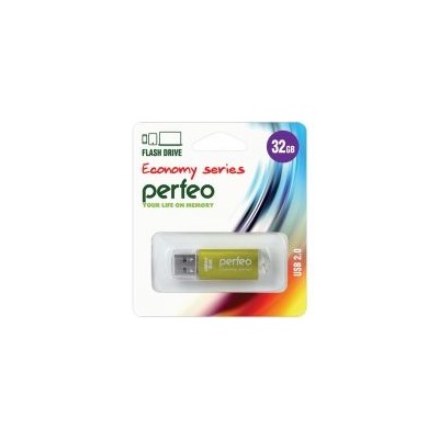 32Gb Perfeo E01 Gold Economy Series USB 2.0 (PF-E01Gl032ES)