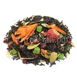 Чай черный - Лесная земляника со сливками - 100 гр