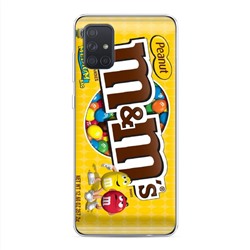 Силиконовый чехол M&Ms желтый на Samsung Galaxy A71