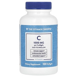 The Vitamin Shoppe Vitamin C, 1,000 mg, 100 Softgels (500 mg per Softgel)