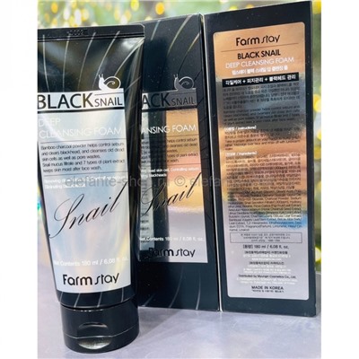 Пенка для умывания FarmStay Black Snail Deep Cleansing Foam, 180 мл (125)