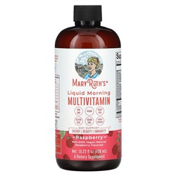 MaryRuth's Liquid Morning Multivitamin, малина, 15,22 жидких унции (450 мл)