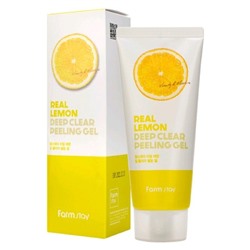 FarmStay Real Lemon Deep Clear Peeling Gel Пилинг-скатка для лица