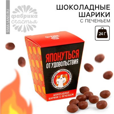 Шоколадные шарики с печеньем «Японуться от удовольствия», 24 г ( 3 шт. х 8 г).