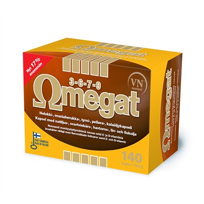 ВН Omegat 3-6-7-9 витамины 140 капсул