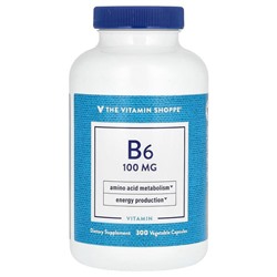 The Vitamin Shoppe Vitamin B6, 100 mg, 300 Vegetable
