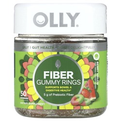 OLLY Fiber Gummy Rings, ягодная дыня, 50 жевательных конфет