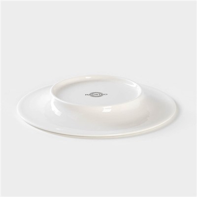 Тарелка фарфоровая десертная Magistro Argos, d=18 см, цвет белый